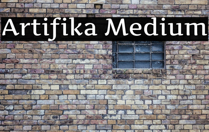 Artifika Medium Font examples