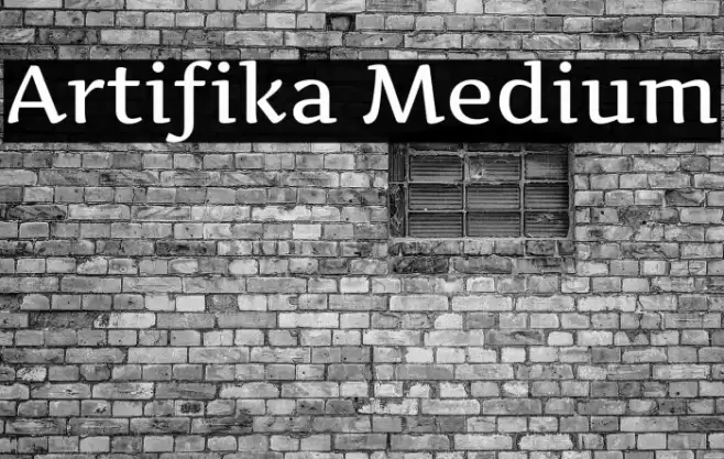 Artifika Medium Font examples