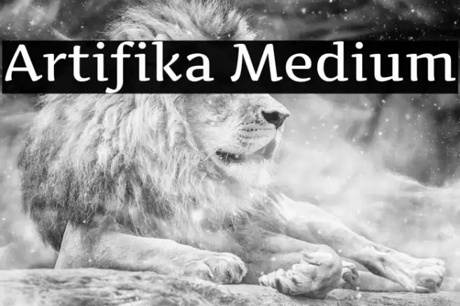 Artifika Medium Font examples