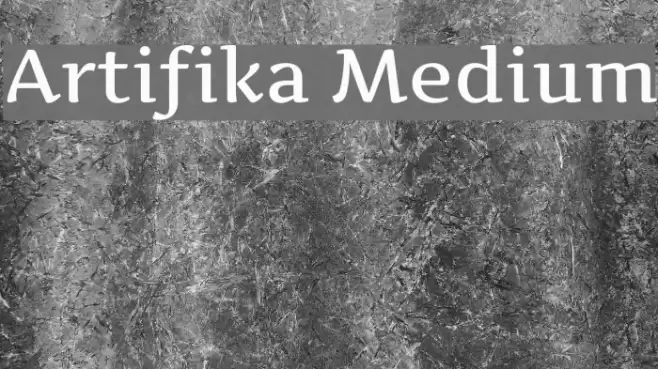 Artifika Medium Font examples