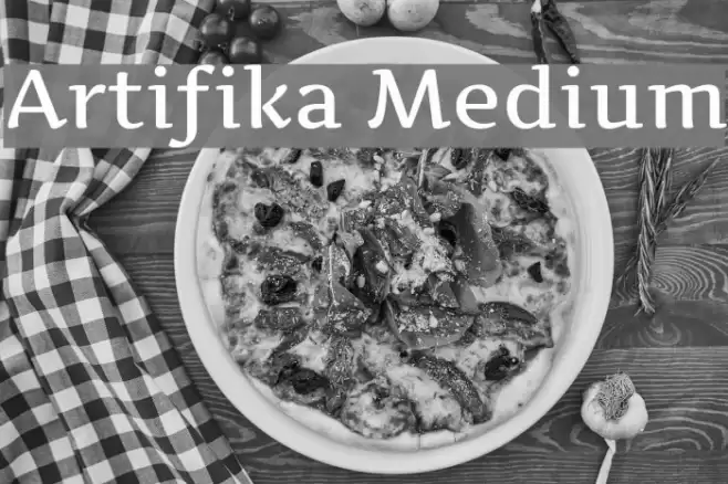 Artifika Medium Font examples