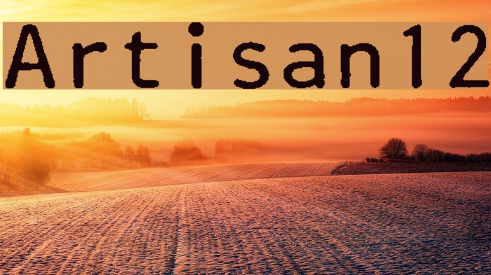 Artisan12 Font examples