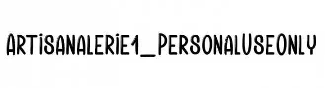 Artisanalerie 1_PersonalUseOnly  font caratteri gratis
