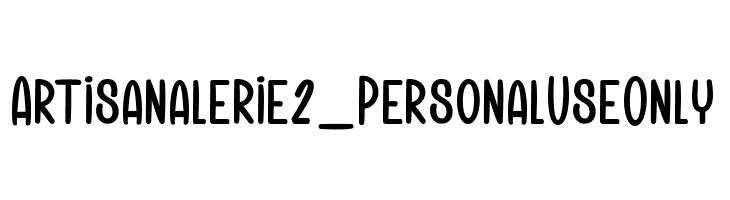 Artisanalerie 2_PersonalUseOnly  フリーフォントのダウンロード