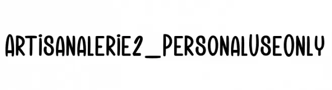 Artisanalerie 2_PersonalUseOnly  font caratteri gratis