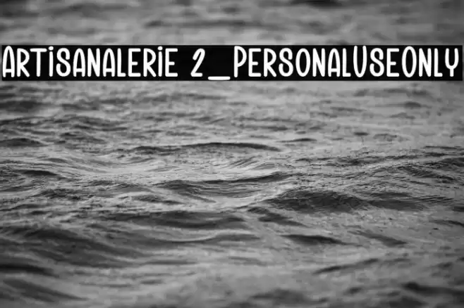 Artisanalerie 2_PersonalUseOnly Font examples