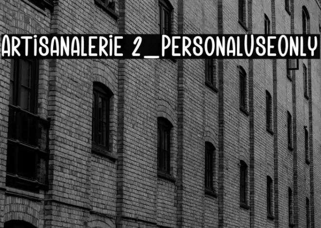 Artisanalerie 2_PersonalUseOnly Font examples