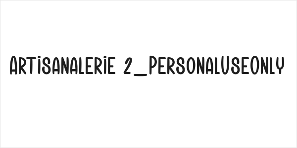 Artisanalerie 2_PersonalUseOnly Logo