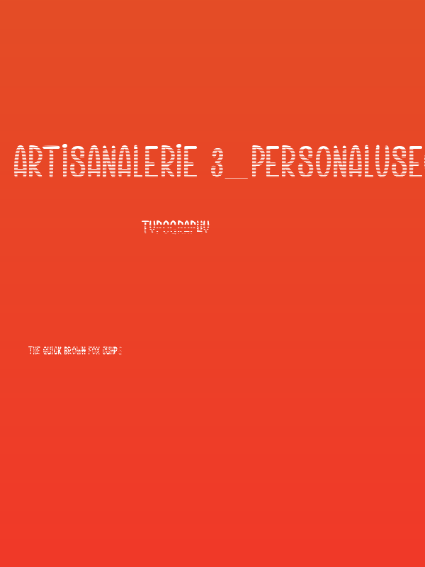 Artisanalerie 3_PersonalUseOnly Poster