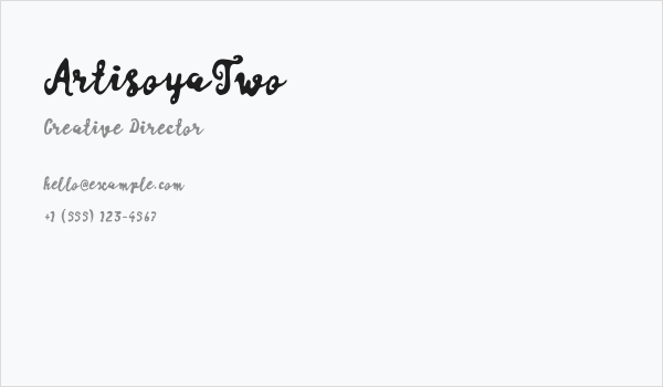 ArtisoyaTwo Business Card
