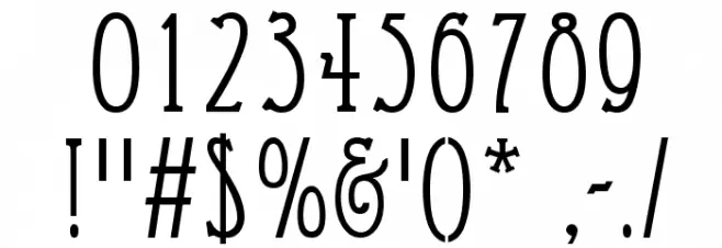 Artist-Modern Font OTHER CHARS