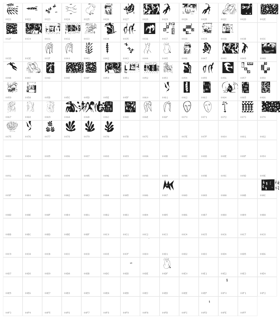 ArtistTracesTwo Character Map