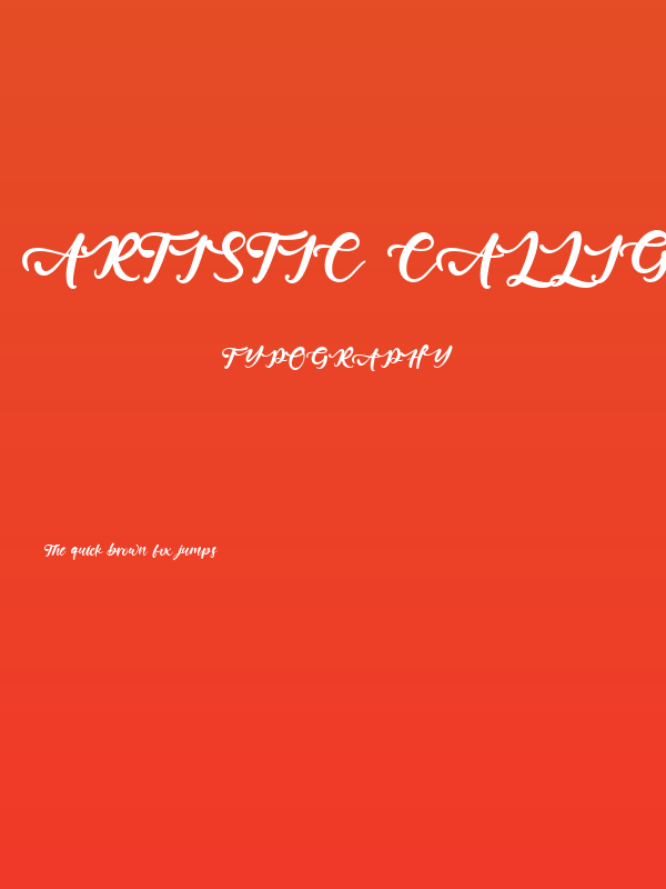 Artistic Calligraphy Poster