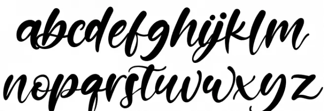 Artistic Calligraphy फ़ॉन्ट लोअरकेस