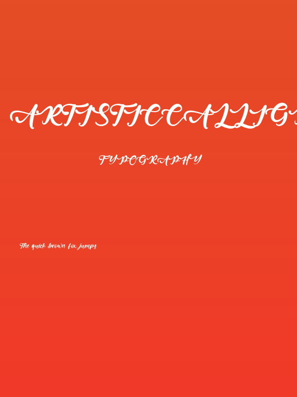 ArtisticCalligraphy Poster