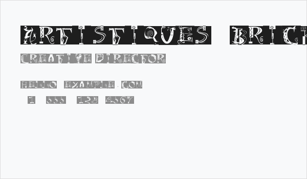 Artistiques-Bricks Business Card