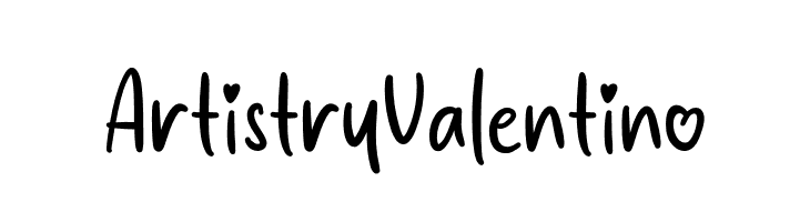 Artistry Valentino  font caratteri gratis