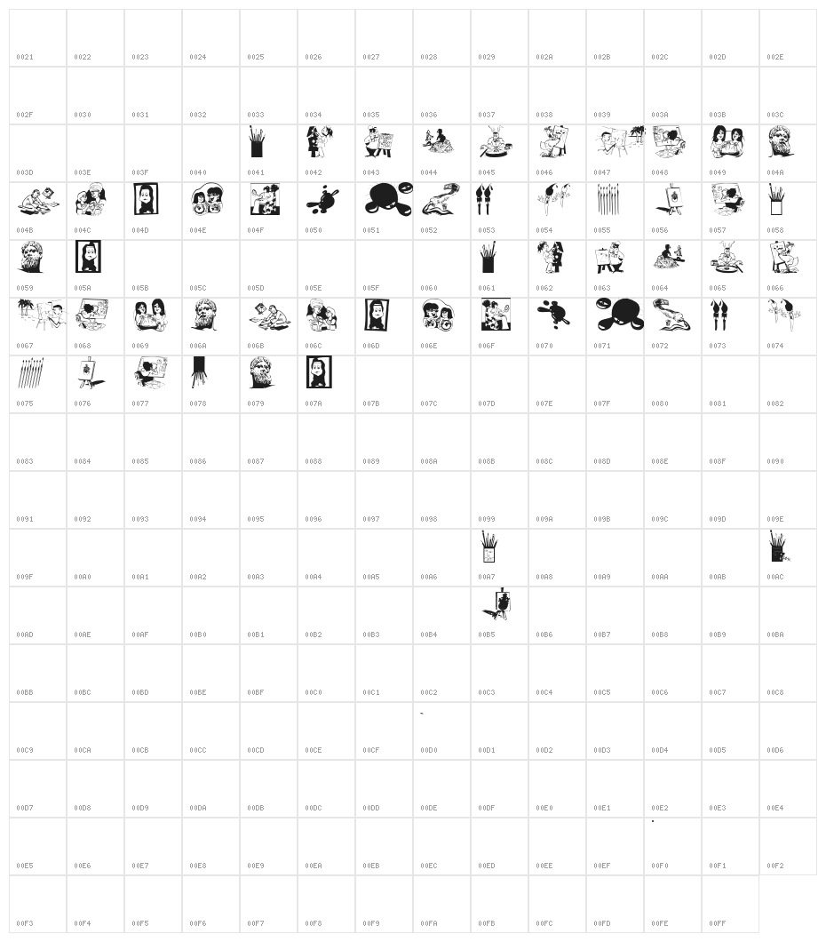 ArtistsOr Character Map