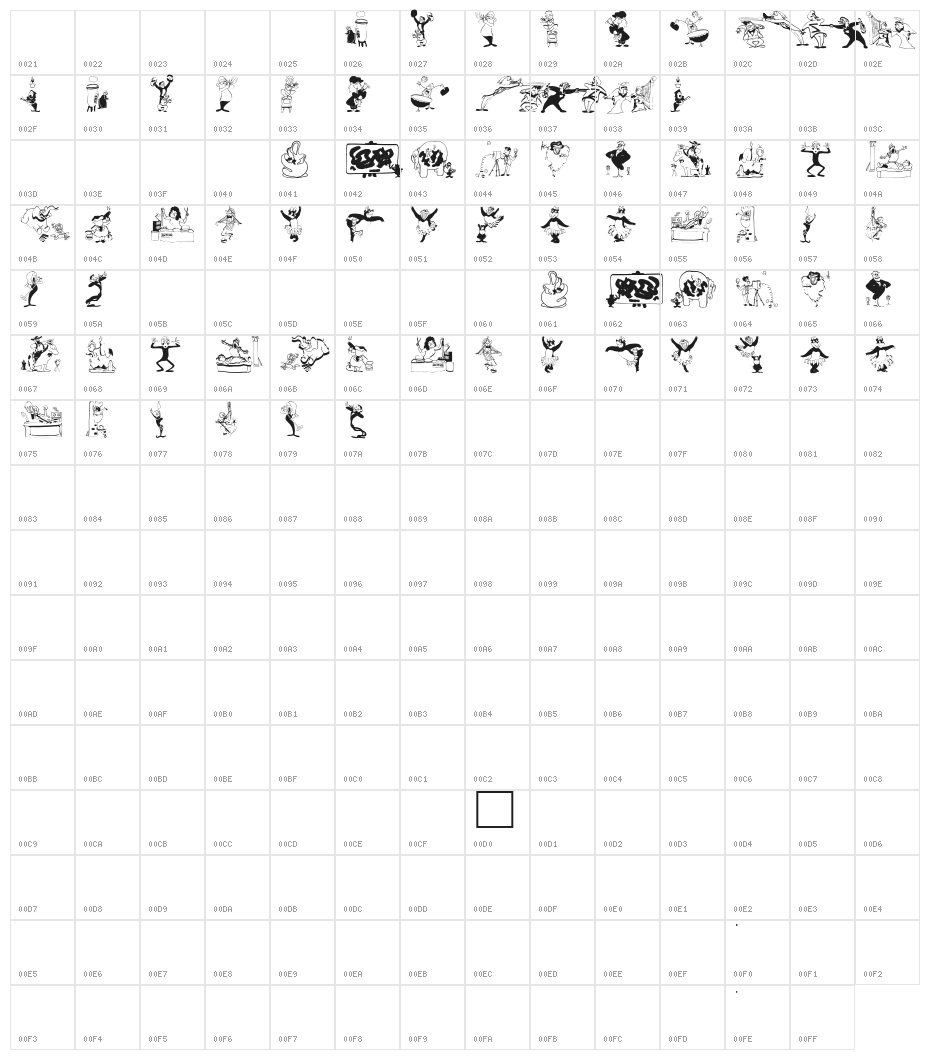 ArtistsTwo Character Map