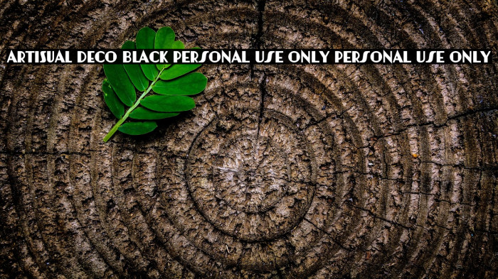 Artisual Deco Black PERSONAL USE ONLY PERSONAL USE ONLY Example 1