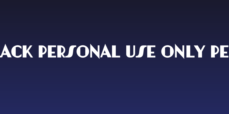 Artisual Deco Black PERSONAL USE ONLY PERSONAL USE ONLY Social Header