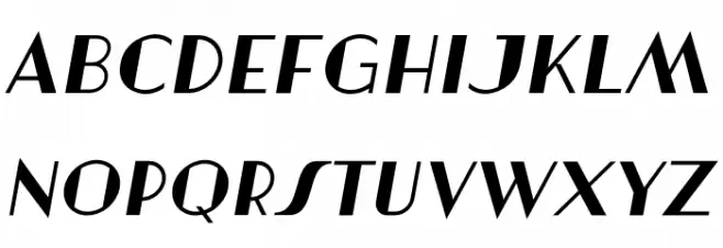 Artisual Deco Regular Italic PERSONAL USE ONLY PERSONAL USE ONLY 字体 大写