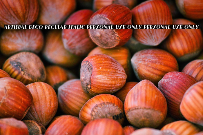 Artisual Deco Regular Italic PERSONAL USE ONLY PERSONAL USE ONLY Example 2