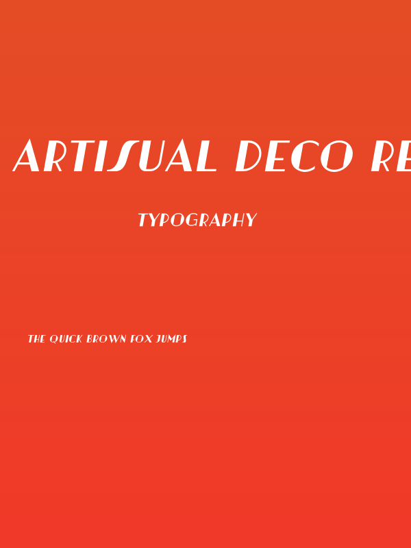 Artisual Deco Regular Italic PERSONAL USE ONLY PERSONAL USE ONLY Poster