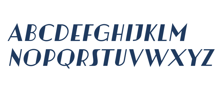 Artisual Deco Regular Italic PERSONAL USE ONLY PERSONAL USE ONLY Lowercase