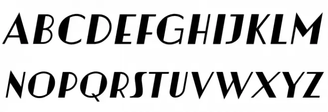 Artisual Deco Regular Italic PERSONAL USE ONLY PERSONAL USE ONLY Schriftart Kleinbuchstaben