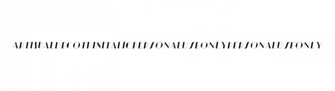 Artisual Deco Thin Italic PERSONAL USE ONLY PERSONAL USE ONLY  フリーフォントのダウンロード