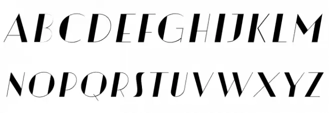 Artisual Deco Thin Italic PERSONAL USE ONLY PERSONAL USE ONLY Caratteri MINUSCOLO