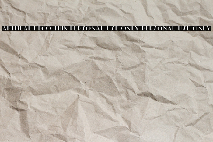 Artisual Deco Thin PERSONAL USE ONLY PERSONAL USE ONLY Example 3