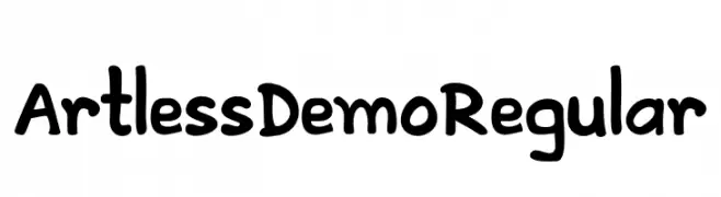 ArtlessDemoRegular  フリーフォントのダウンロード