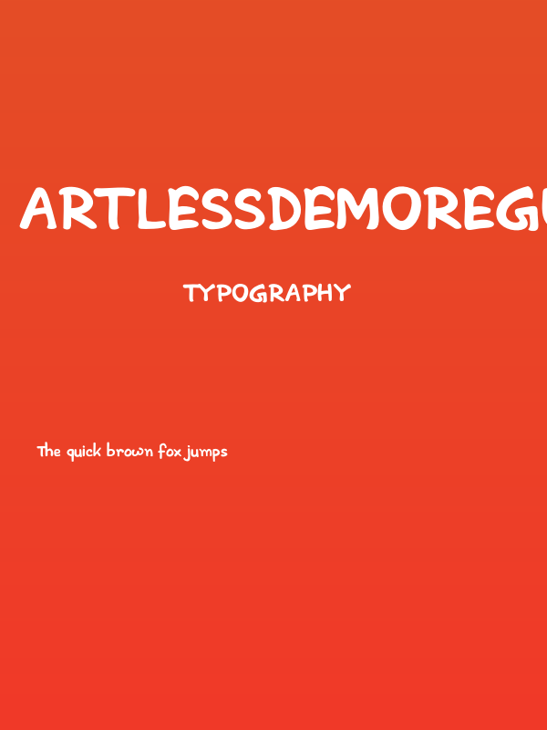 ArtlessDemoRegular Poster