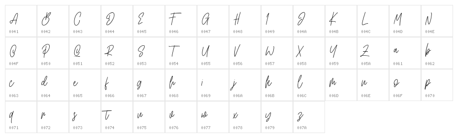 Artlines Free Character Map