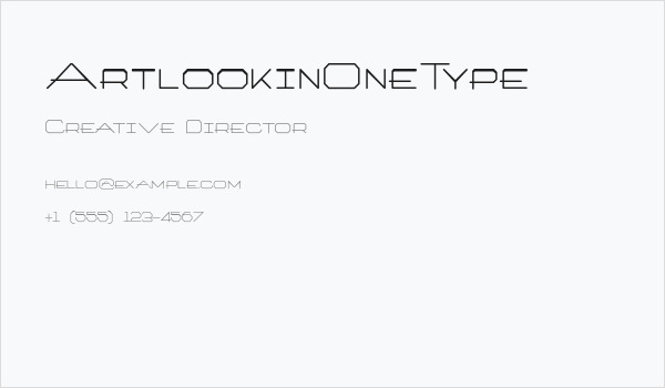 ArtlookinOneType Business Card