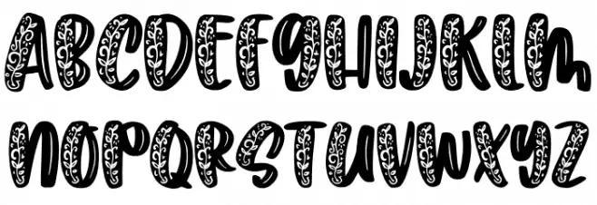 Artmy Ornament Schriftart Groß