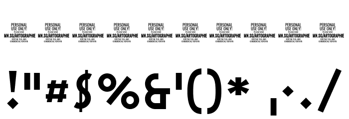 Artographie Bold Font OTHER CHARS
