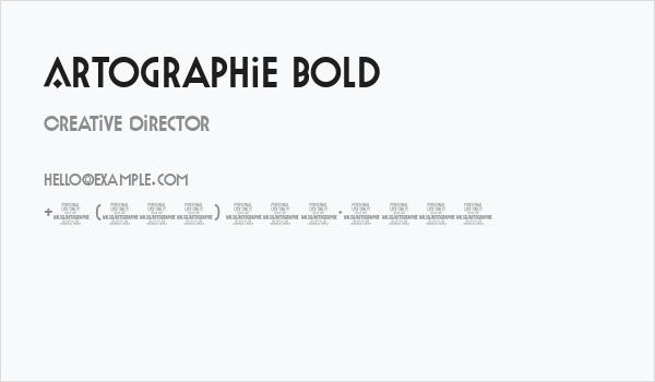 Artographie Bold Business Card