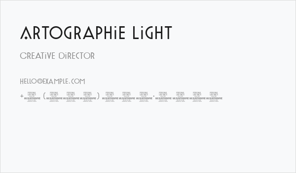 Artographie Light Business Card
