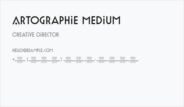 Artographie Medium Business Card