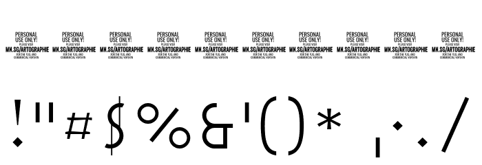 Artographie Thin Font OTHER CHARS