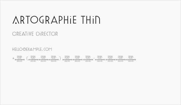 Artographie Thin Business Card