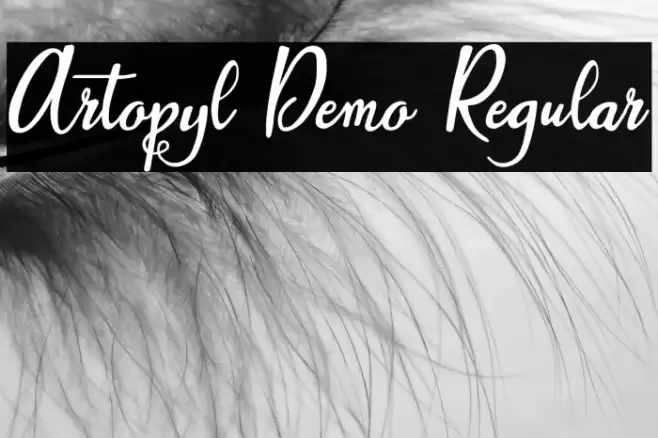 Artopyl Demo Regular Font examples