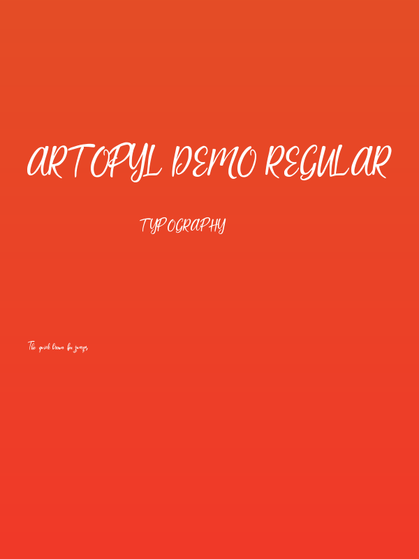 Artopyl Demo Regular Poster