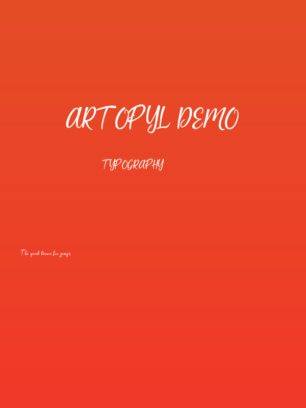 Artopyl Demo Poster