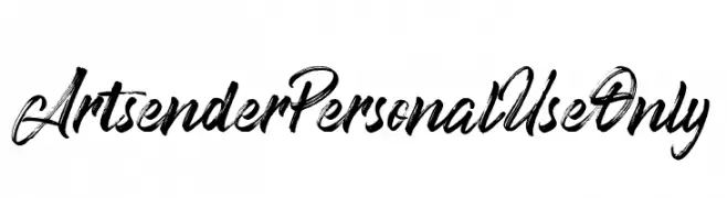 Artsender Personal Use Only  免费字体下载