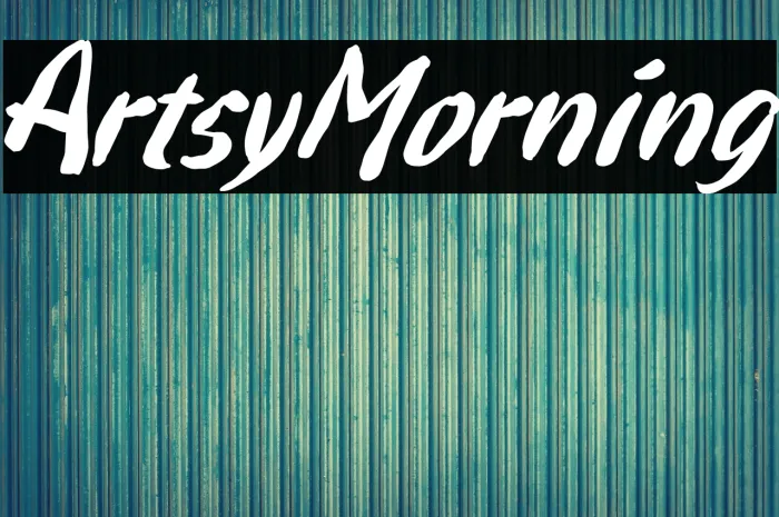 Artsy Morning Example 3