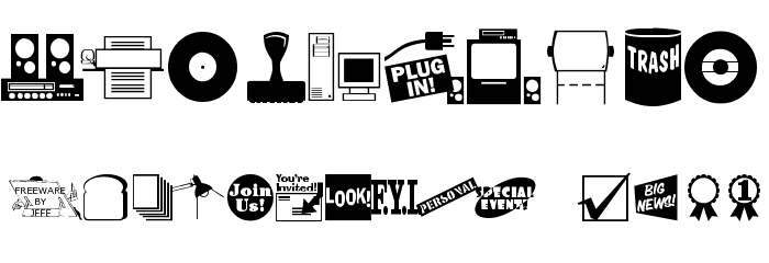 ArtsyParts Dingbats JL Font OTHER CHARS